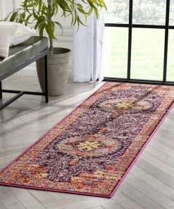 Well Woven Payson Bohemian Oriental Perisan Purple Rug Global