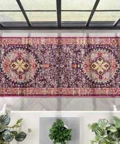 Well Woven Payson Bohemian Oriental Perisan Purple Rug Global