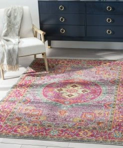 Well Woven Global Payson Bohemian Oriental Perisan Fuchsia Rug