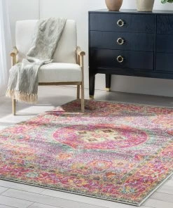 Well Woven Global Payson Bohemian Oriental Perisan Fuchsia Rug
