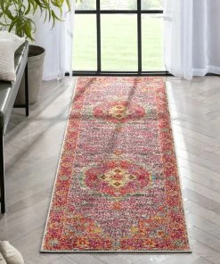 Well Woven Global Payson Bohemian Oriental Perisan Fuchsia Rug