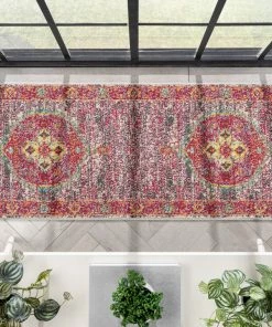 Well Woven Global Payson Bohemian Oriental Perisan Fuchsia Rug