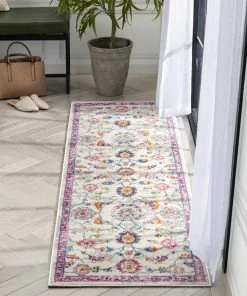 Well Woven Arlette Bohemian Oriental Perisan Fuchsia Rug Global