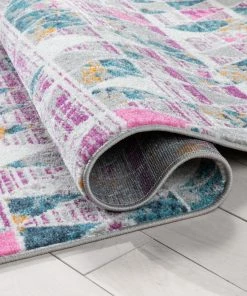 Well Woven Global Keyla Modern Geometric Fuchsia Rug 21 Well Woven Global Keyla Modern Geometric Fuchsia Rug