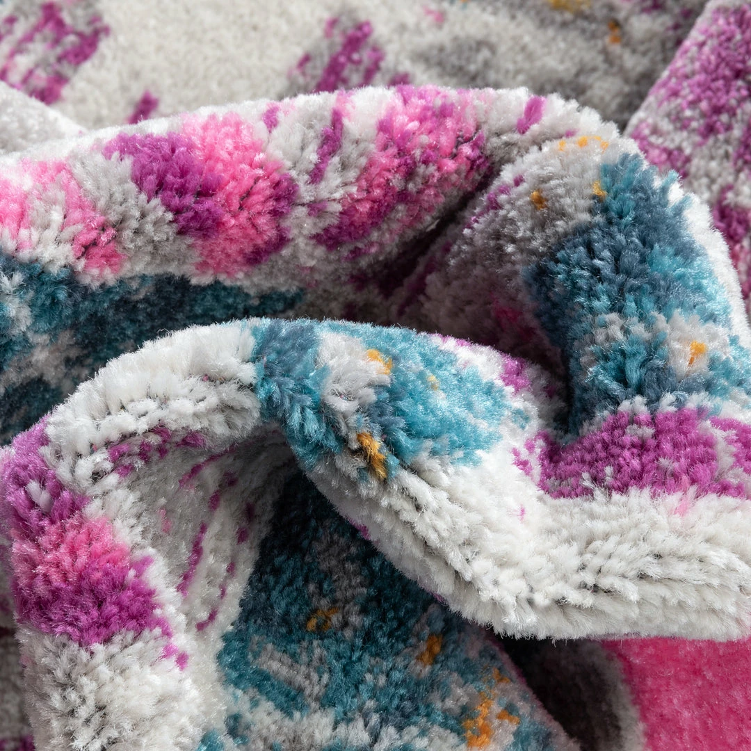 Well Woven Global Keyla Modern Geometric Fuchsia Rug 3 Well Woven Global Keyla Modern Geometric Fuchsia Rug