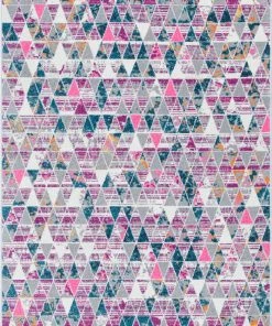 Well Woven Global Keyla Modern Geometric Fuchsia Rug
