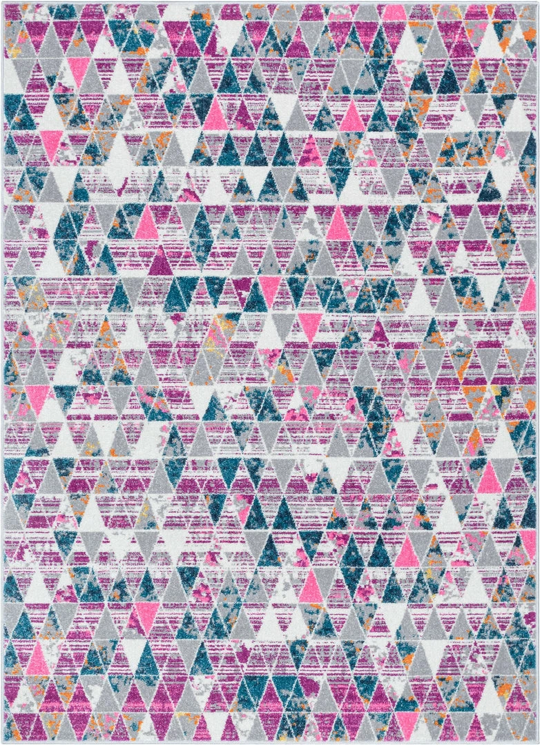 Well Woven Global Keyla Modern Geometric Fuchsia Rug 2 Well Woven Global Keyla Modern Geometric Fuchsia Rug