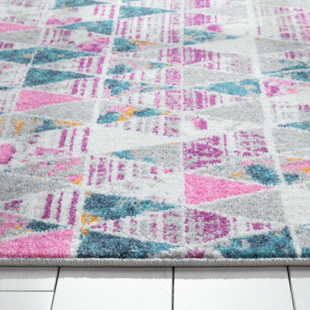 Well Woven Global Keyla Modern Geometric Fuchsia Rug 7 Well Woven Global Keyla Modern Geometric Fuchsia Rug