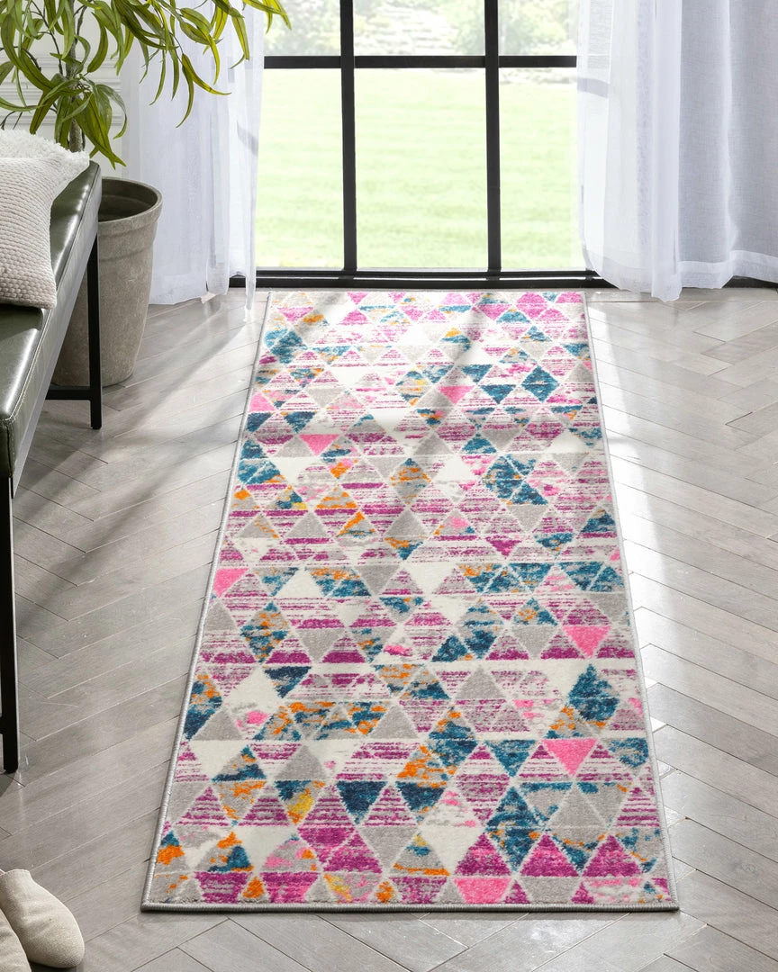 Well Woven Global Keyla Modern Geometric Fuchsia Rug 10 Well Woven Global Keyla Modern Geometric Fuchsia Rug