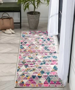 Well Woven Global Keyla Modern Geometric Fuchsia Rug 26 Well Woven Global Keyla Modern Geometric Fuchsia Rug