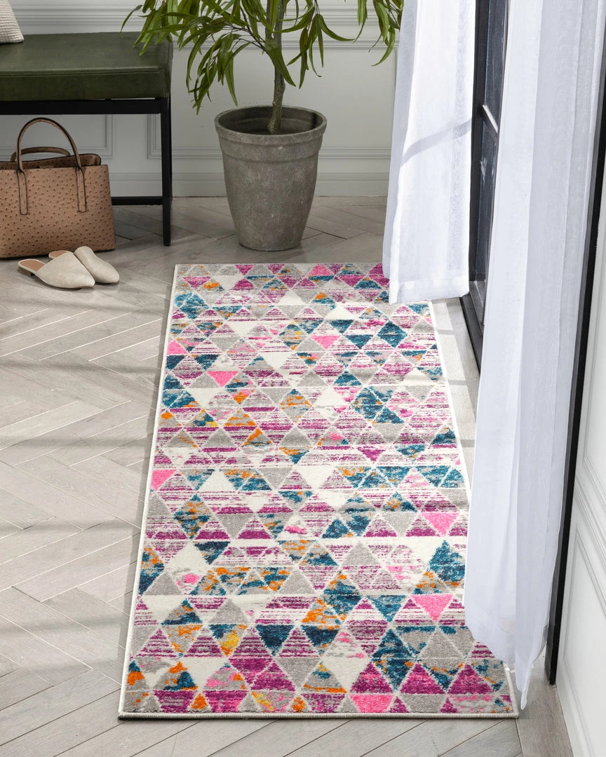 Well Woven Global Keyla Modern Geometric Fuchsia Rug 13 Well Woven Global Keyla Modern Geometric Fuchsia Rug