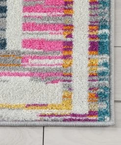 Well Woven Merle Modern Geometric Border Fuchsia Rug Global