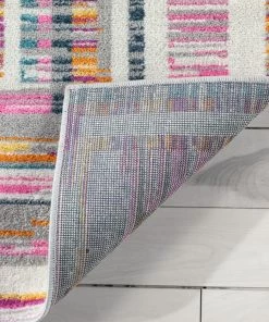 Well Woven Merle Modern Geometric Border Fuchsia Rug Global