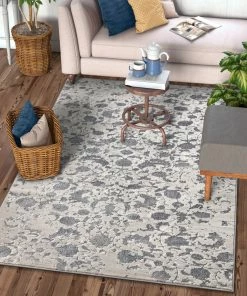 Well Woven Nora Dark Grey Modern Vintage Rug