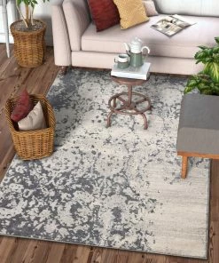 Well Woven Ora Dark Grey Modern Rug 3'11" X 5'3"