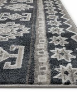 Well Woven Tribal Kanab Dark Grey Modern Rug