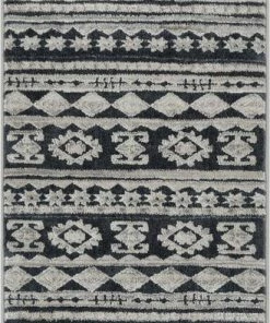 Well Woven Tribal Kanab Dark Grey Modern Rug