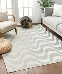 Well Woven Alvito Modern Abstract Blue Flatweave Rug By Chill Rugs