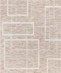 Well Woven Ferro Modern Geometric Beige Flatweave Rug