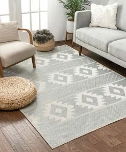 Well Woven Prados Southwestern Geometric Flatweave Rug Global