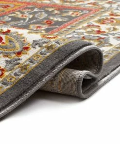 Well Woven Ornamental Multi Traditional Rug