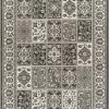 Well Woven Ornamental Grey Vintage Rug 5'3" X 7'3" Grey & Silver