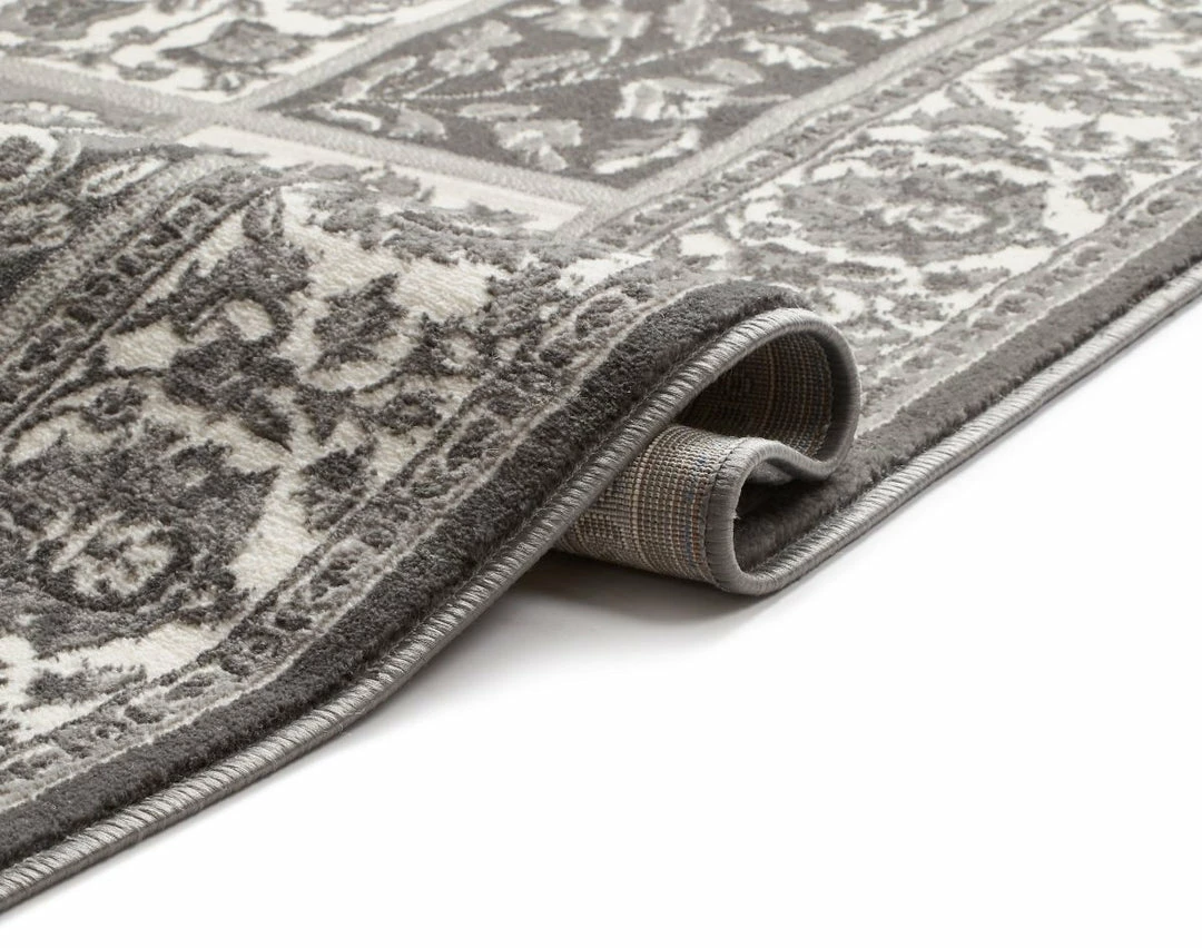 Well Woven Ornamental Grey Vintage Rug 5'3" X 7'3" Grey & Silver 7 Well Woven Ornamental Grey Vintage Rug 5'3" X 7'3" Grey & Silver