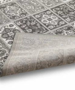 Well Woven Ornamental Grey Vintage Rug 5'3" X 7'3" Grey & Silver 12 Well Woven Ornamental Grey Vintage Rug 5'3