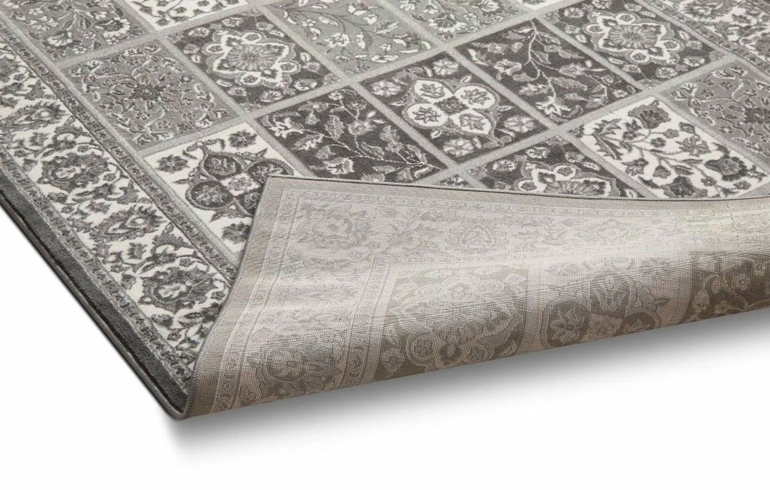 Well Woven Ornamental Grey Vintage Rug 5'3" X 7'3" Grey & Silver 6 Well Woven Ornamental Grey Vintage Rug 5'3" X 7'3" Grey & Silver