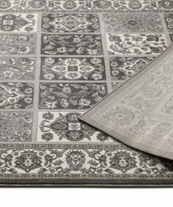 Well Woven Ornamental Grey Vintage Rug 5'3" X 7'3" Grey & Silver
