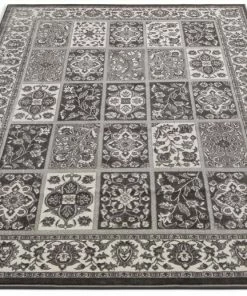 Well Woven Ornamental Grey Vintage Rug 5'3" X 7'3" Grey & Silver 11 Well Woven Ornamental Grey Vintage Rug 5'3