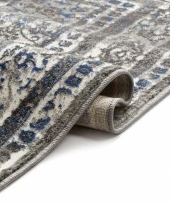 Well Woven Dramatic Blue Vintage Rug