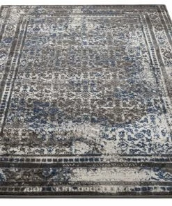 Well Woven Dramatic Blue Vintage Rug