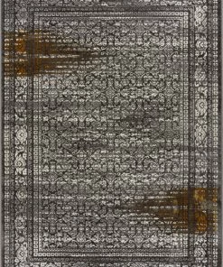 Well Woven Dramatic Gold Vintage Rug