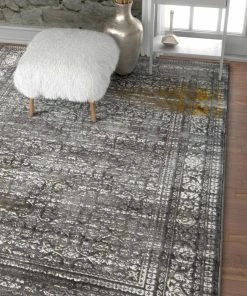Well Woven Dramatic Gold Vintage Rug