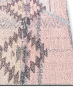 Well Woven Global Trio Southwestern Geometric Blush Machine Washable Rug By Chill Rugs 7'7