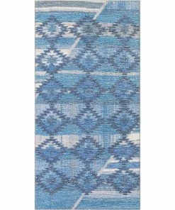 Well Woven Trio Southwestern Geometric Blue Machine Washable Rug By Chill Rugs Global