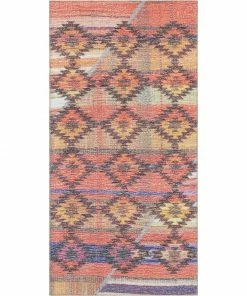 Well Woven Trio Southwestern Geometric Melon Machine Washable Rug By Chill Rugs