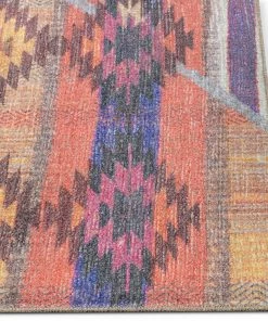 Well Woven Trio Southwestern Geometric Melon Machine Washable Rug By Chill Rugs