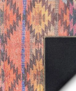 Well Woven Trio Southwestern Geometric Melon Machine Washable Rug By Chill Rugs