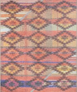 Well Woven Trio Southwestern Geometric Melon Machine Washable Rug By Chill Rugs