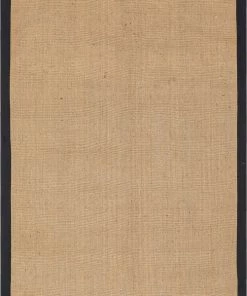 Well Woven Sorel Farmhouse Non-Slip Jute Natural Black Border Rug Jute + Natural