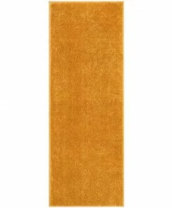 Well Woven Chroma Glam Solid Ultra Soft Yellow Multi-Textured Shimmer Pile Shag Rug