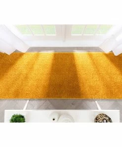 Well Woven Chroma Glam Solid Ultra Soft Yellow Multi-Textured Shimmer Pile Shag Rug
