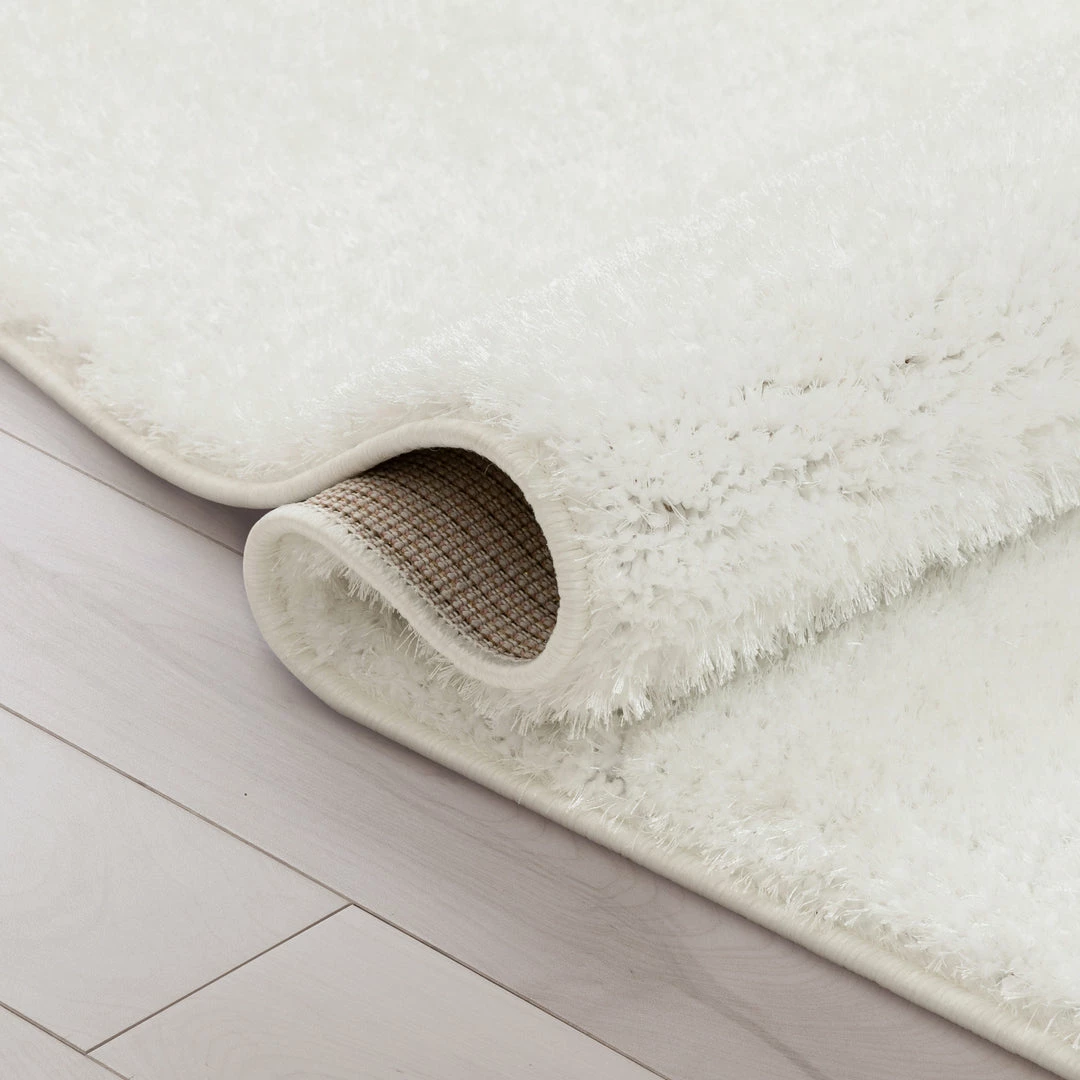 Well Woven Chroma Glam Solid Ultra Soft Ivory Multi-Textured Shimmer Pile Shag Rug 9 Well Woven Chroma Glam Solid Ultra Soft Ivory Multi-Textured Shimmer Pile Shag Rug