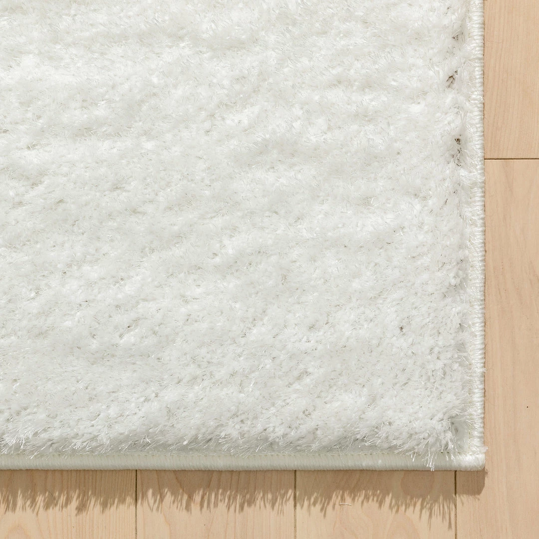 Well Woven Chroma Glam Solid Ultra Soft Ivory Multi-Textured Shimmer Pile Shag Rug 4 Well Woven Chroma Glam Solid Ultra Soft Ivory Multi-Textured Shimmer Pile Shag Rug