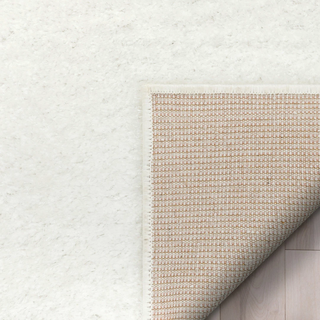 Well Woven Chroma Glam Solid Ultra Soft Ivory Multi-Textured Shimmer Pile Shag Rug 8 Well Woven Chroma Glam Solid Ultra Soft Ivory Multi-Textured Shimmer Pile Shag Rug