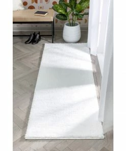 Well Woven Chroma Glam Solid Ultra Soft Ivory Multi-Textured Shimmer Pile Shag Rug 23 Well Woven Chroma Glam Solid Ultra Soft Ivory Multi-Textured Shimmer Pile Shag Rug