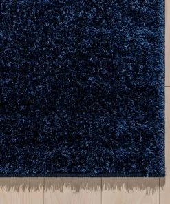 Well Woven Chroma Glam Solid Ultra Soft Indigo Blue Multi-Textured Shimmer Pile Shag Rug 16 Well Woven Chroma Glam Solid Ultra Soft Indigo Blue Multi-Textured Shimmer Pile Shag Rug