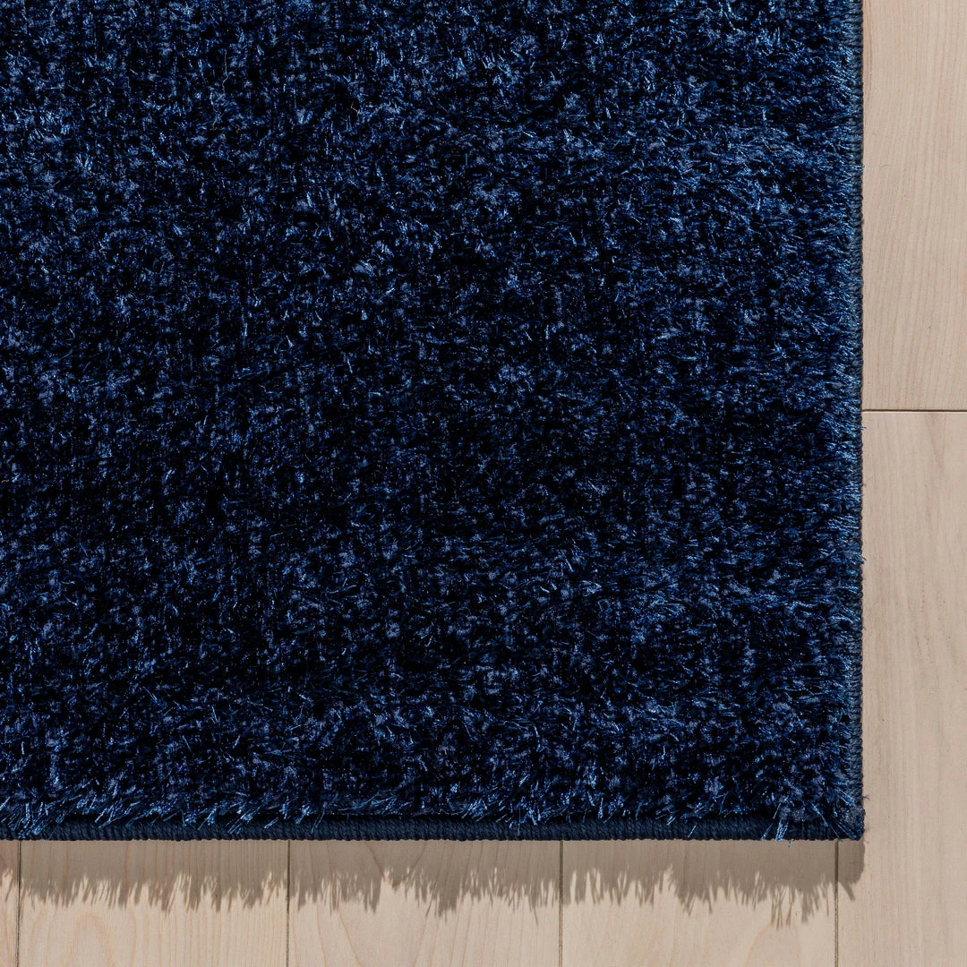 Well Woven Chroma Glam Solid Ultra Soft Indigo Blue Multi-Textured Shimmer Pile Shag Rug 4 Well Woven Chroma Glam Solid Ultra Soft Indigo Blue Multi-Textured Shimmer Pile Shag Rug